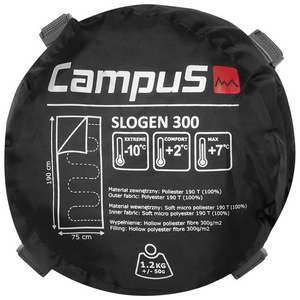 Saco de dormir izquierdo Campus Slogen 300 - Perfecto para acampar