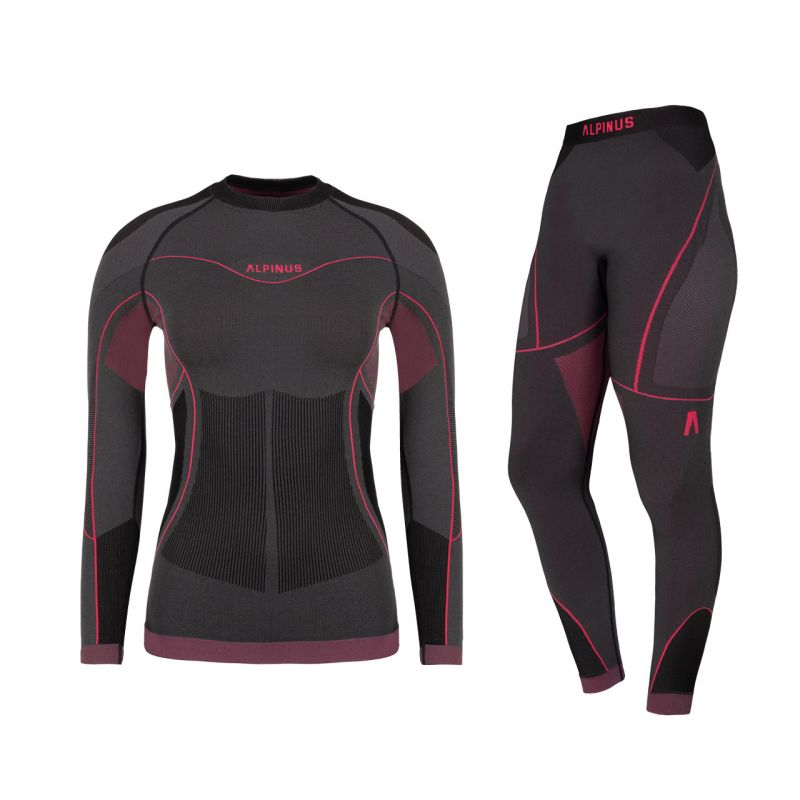 Women's Thermoactive Underwear Set - Alpinus Tactical Mora - Graphite-Pink | Ideal for Outdoor Sports