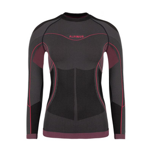 Conjunto Ropa Interior Termoactiva Mujer - Alpinus Tactical Mora - Grafito-Rosa | Ideal para deportes al aire libre