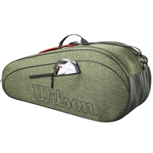 Wilson Team 6PK Tennis Bag - Green | Fits Up to 6 Rackets | Durable & Spacious | WR8022701001