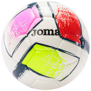 Joma Dali II Football - Durable, Vibrant Soccer Ball Perfect for Grass Surfaces