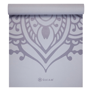 Gaiam Wild Lilac Sundial 5mm Yoga Mat - Eco-Friendly, Durable, and Double-Sided Performance Mat