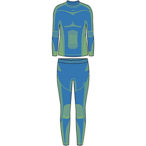 Viking Fliper Set Jr Thermal Underwear for Kids - Breathable & Antibacterial, Blue & Yellow - Revlando - Viking 