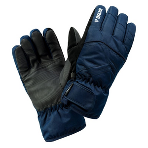 Brugi 1ZEU Guantes de invierno para jóvenes: impermeables, ajustables, agarre perforado, azul marino