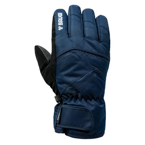 Brugi 1ZEU Junior Winter Gloves - Waterproof, Adjustable, Perforated Grip, Navy