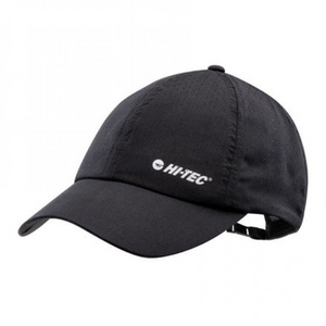 Gorra de béisbol Hi-tec Nesis - Negra, ajuste ajustable, malla transpirable, protección UV