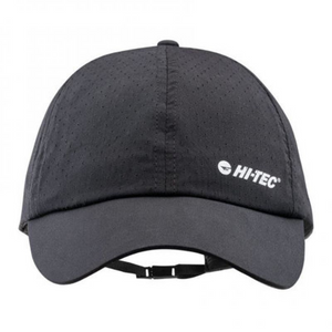 Gorra de béisbol Hi-tec Nesis - Negra, ajuste ajustable, malla transpirable, protección UV