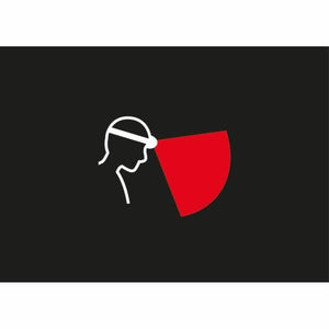 Logo illustrating head torch use for outdoor lighting and adventure activities.
