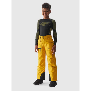 4F Jr Ski Pants with Adjustable Suspenders - Waterproof & Breathable Kids' Snow Pants