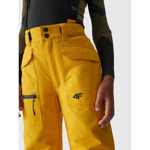 4F Jr Ski Pants with Adjustable Suspenders - Waterproof & Breathable Kids' Snow Pants