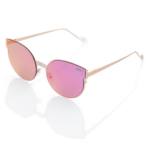 DP69 CARISMA Gafas redondas de metal dorado con montura completa para mujer: gafas elegantes y duraderas