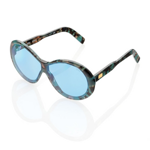 DP69 SPINTA DPS148-03 Gafas de acetato ovaladas azules con montura completa para mujer: gafas elegantes y cómodas