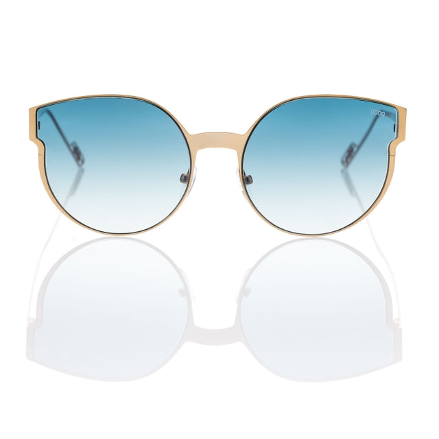 Stylish DP69 CARISMA Women's Gold Round Full-rimmed Metal Frame Glasses | Elegant Eyewear