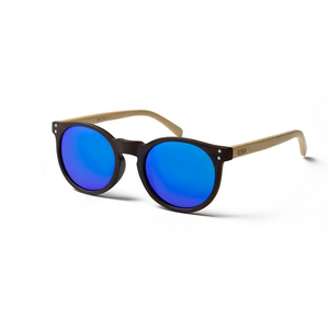 OCEAN GLASSES LIZARD WOOD 55001.2 - Unisex Round Full-rimmed Sunglasses