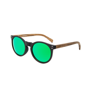 OCEAN GLASSES LIZARD WOOD 55412.1 - Unisex Round Full-rimmed Sunglasses