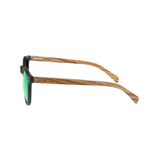 OCEAN GLASSES LIZARD WOOD 55412.1 - Gafas de sol unisex redondas de montura completa