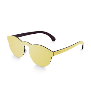 OCEAN GLASSES LONGBEACH 22.5N - Round Full-Rimmed Yellow Sunglasses