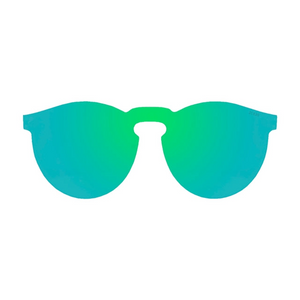 OCEAN GLASSES LONGBEACH 22.6N - Unisex Green Round Sunglasses