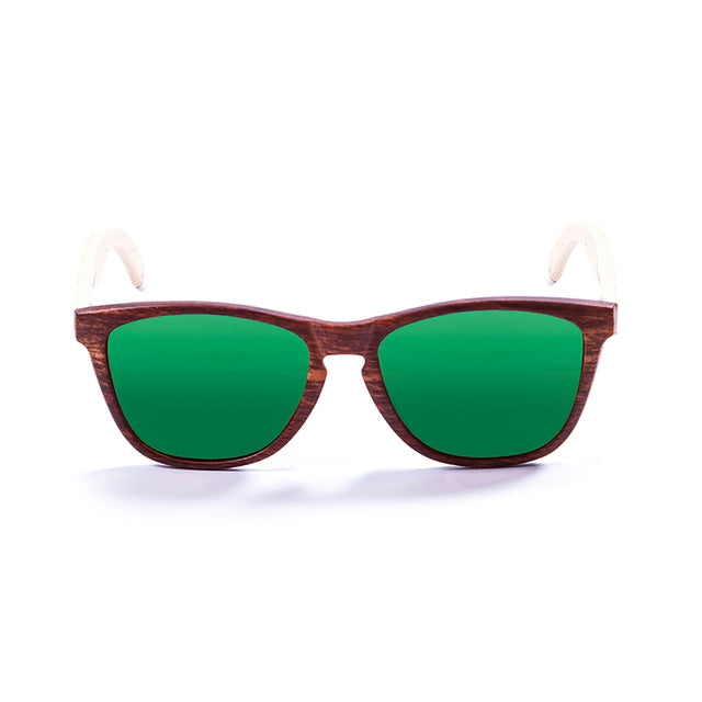 OCEAN GLASSES SEA WOOD 57002.3 - Gafas de sol unisex redondas en color marrón con montura completa