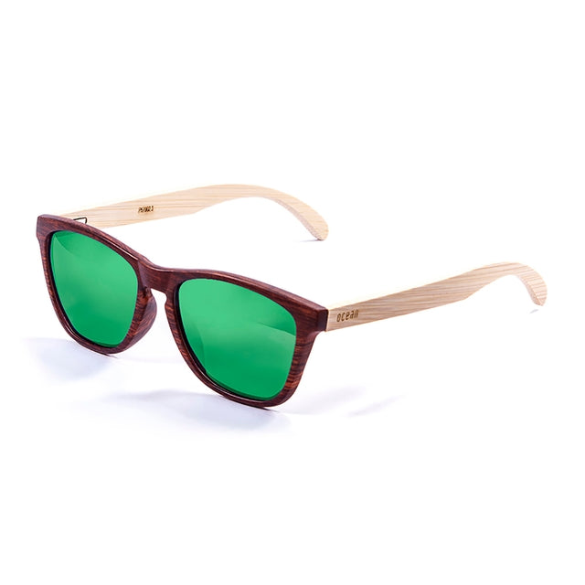 OCEAN GLASSES SEA WOOD 57002.3 - Gafas de sol unisex redondas en color marrón con montura completa