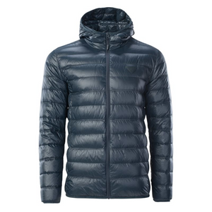 Chaqueta de plumón para hombre Iguana Marcho - Abrigo azul marino cálido, elegante y duradero | Esenciales de invierno