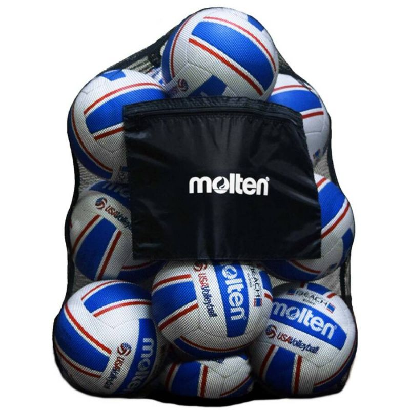 Bolsa de red para pelotas Molten SPB: bolsa de malla liviana y duradera, con capacidad para 12 pelotas, ideal para equipos deportivos