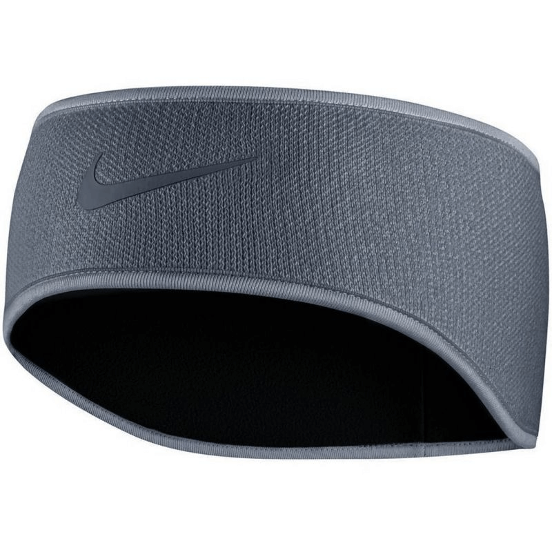 Nike Swoosh Headband in gray, designed for comfort and performance in sports and outdoor activities. Perfect for workouts and travel.