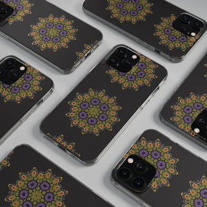 Funda para teléfono con diseño de mandala dorado