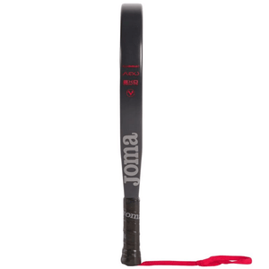 Joma Tournament Padel Racquet in black with a teardrop design, ideal for outdoor sport adventures for beginners.