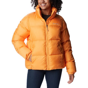 Columbia Women’s Puff Jacket - Winter Down Coat with Thermarator™ Technology, Waterproof and Windproof, Orange