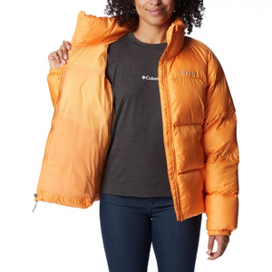 Columbia Women’s Puff Jacket - Winter Down Coat with Thermarator™ Technology, Waterproof and Windproof, Orange