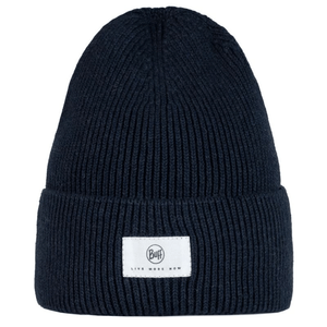 Buff Drisk Knitted Beanie in navy, stylish winter headwear for outdoor adventures and sports.