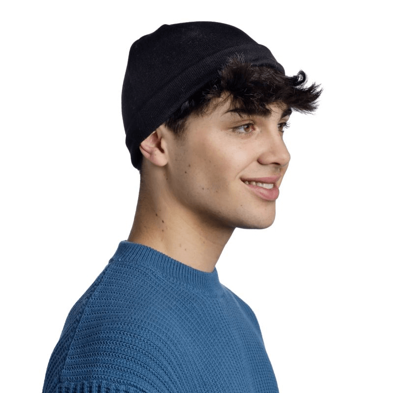 Buff Elro Knitted Hat Beanie - Warm & Stylish Winter Wear for Men and Women with PrimaLoft Technology in Black