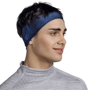 Buff CoolNet UV Wide Headband for Women and Men - Flexible, Breathable, UV Protection - Navy