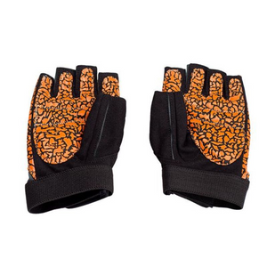 High-Performance Gym Gloves for Women - Orange/Gray | HMS RST03 - Sizes S, M, L - Breathable, Durable & Versatile