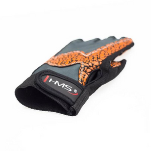 High-Performance Gym Gloves for Women - Orange/Gray | HMS RST03 - Sizes S, M, L - Breathable, Durable & Versatile