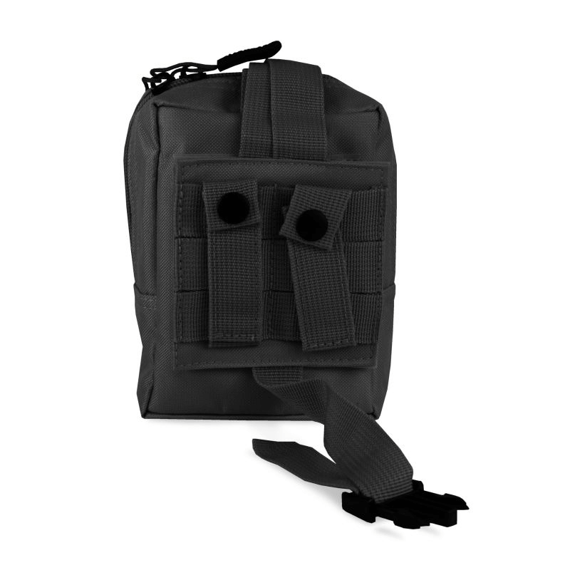 Offlander Molle Tactical Pouch in black, made of durable nylon for outdoor adventures and travel needs.