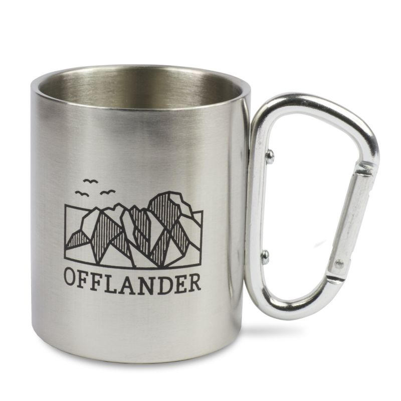 Taza de camping Offlander con mosquetón de acero: ligera, duradera y portátil