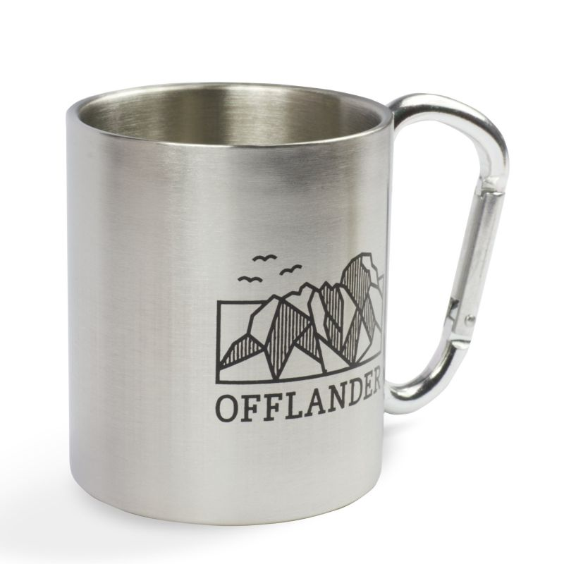 Taza de camping Offlander con mosquetón de acero: ligera, duradera y portátil