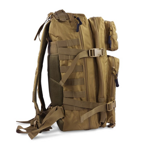 Offlander Survival 43L Hiking Backpack - Durable Khaki Nylon, Lightweight & Spacious - Revlando -  