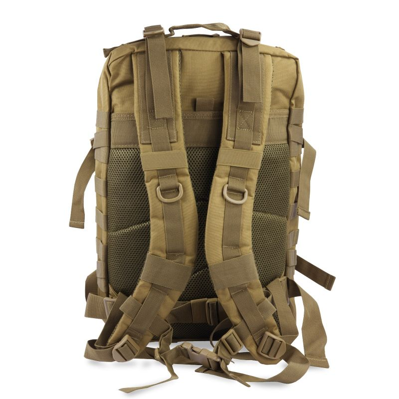 Offlander Survival 43L Hiking Backpack - Durable Khaki Nylon, Lightweight & Spacious - Revlando -  