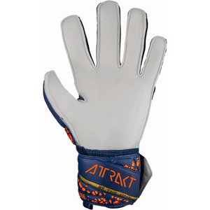 Reusch Attrakt Solid Jr Goalkeeper Gloves - Navy Blue | Junior Size | Superior Protection & Grip