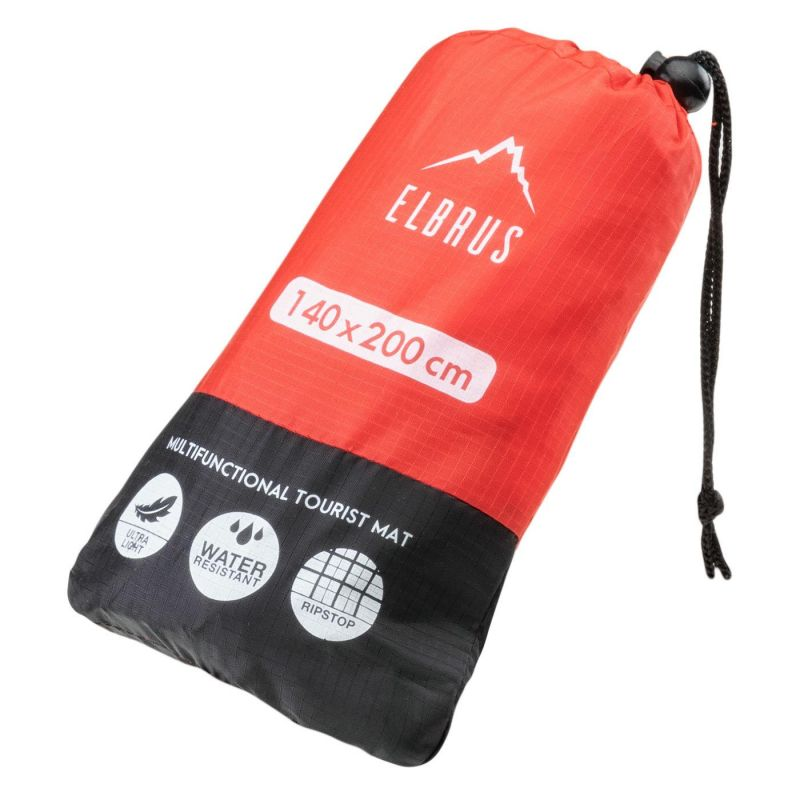 Elbrus Alpido Red Picnic Mat - 140x200 cm, Durable Polyester, Ideal for Outdoor Activities