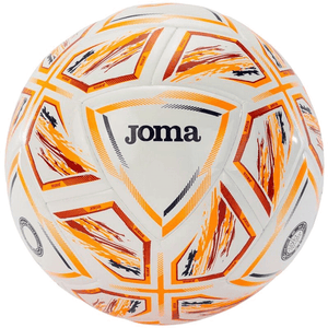 Joma Halley II Football - High-Quality, Durable Ball for Grass Surfaces in Vibrant White and Orange