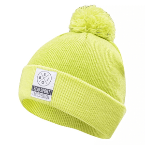 Bright green Bejo Kese KDB Jr winter beanie for boys, perfect for outdoor sports and adventures.