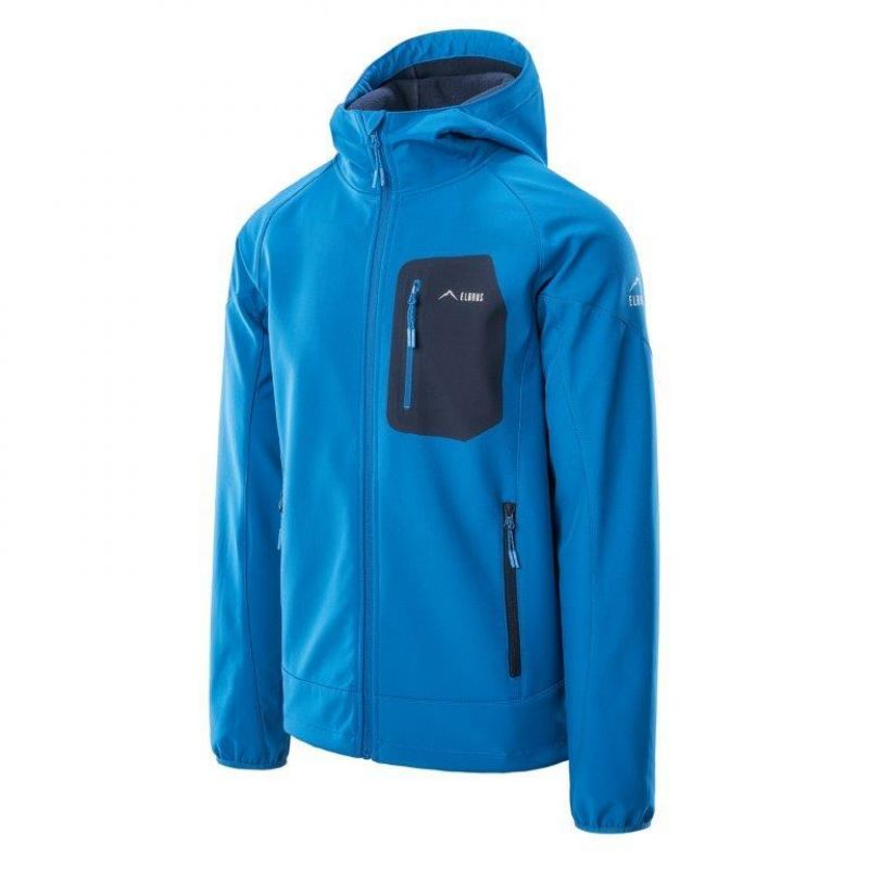 Elbrus Sogne M Men's Trekking Jacket - Water-Resistant, Breathable, Hooded - Blue