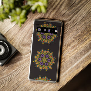 Funda para teléfono con diseño de mandala dorado