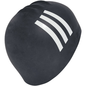 Adidas 3-Stripes Swimming Cap IA8306 - Molded Silicone, Tear Resistant