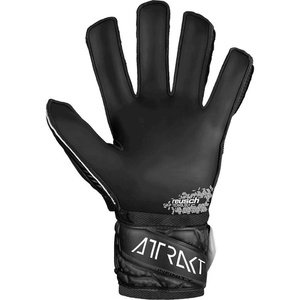 Reusch Attrakt Infinity Jr Goalkeeper Gloves - Black, Durable & Breathable Junior Soccer Gloves with Superior Grip and Shock Absorption