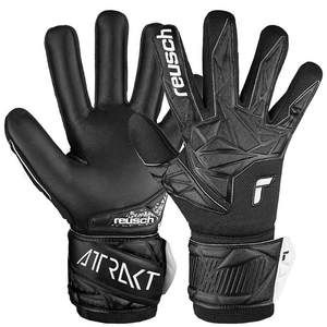 Reusch Attrakt Infinity NC Jr goalkeeper gloves for junior players, designed for outdoor sports and adventure.